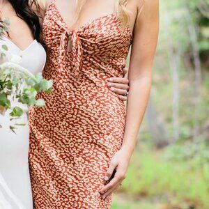 SIX ONE EIGHT 618 Red Leopard Print Dress
